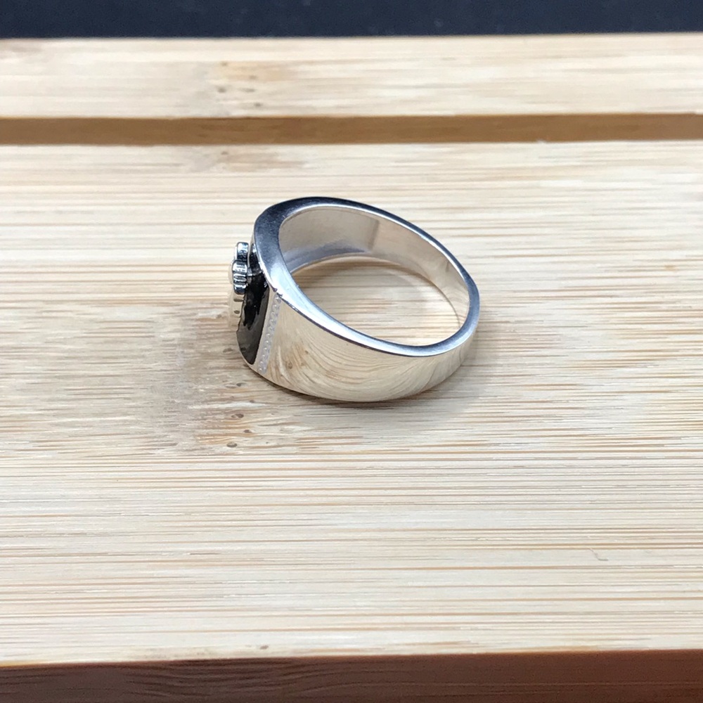 925 Sterling Silver Horse Men's Ring size 10.5 - Picture 9 of 12